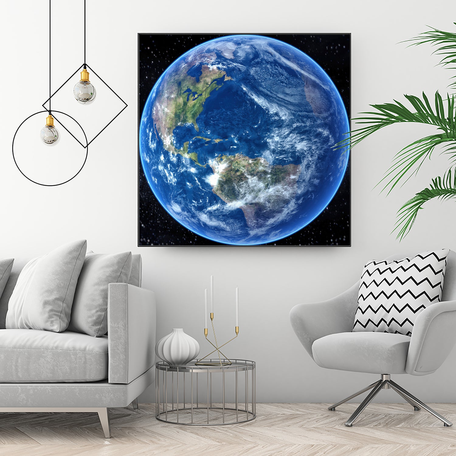 Planet Earth by Tenyo Marchev on GIANT ART - black 3d art