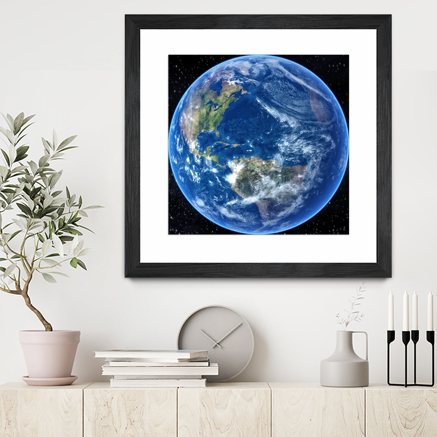 Planet Earth by Tenyo Marchev on GIANT ART - black 3d art