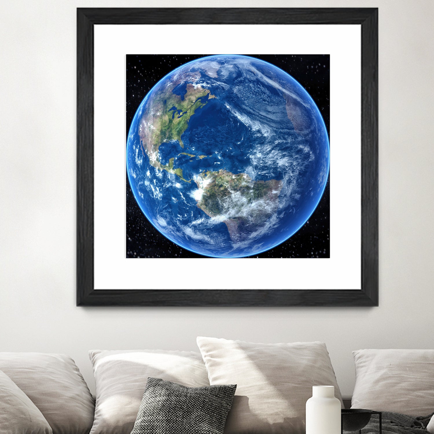 Planet Earth by Tenyo Marchev on GIANT ART - black 3d art