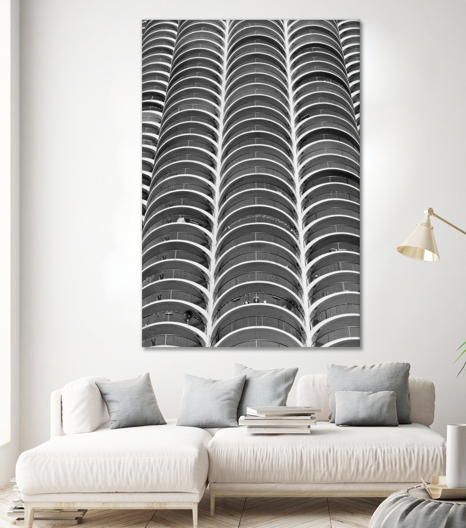 Layers - Marina Towers Chicago by Tara Vorhes on GIANT ART - black photo illustration