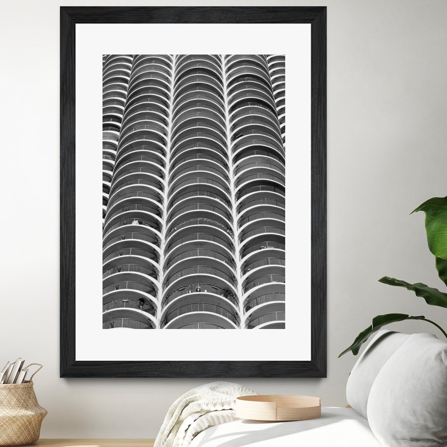 Layers - Marina Towers Chicago by Tara Vorhes on GIANT ART - black photo illustration