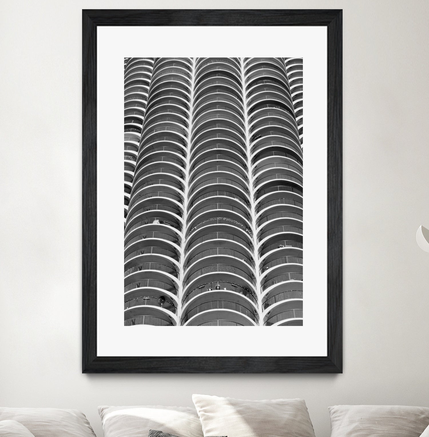 Layers - Marina Towers Chicago by Tara Vorhes on GIANT ART - black photo illustration