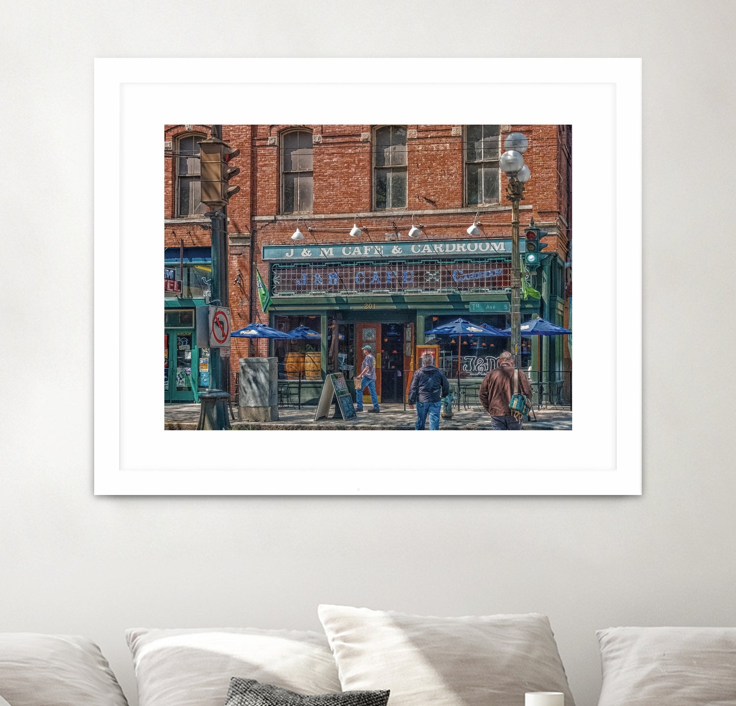 J&M Cafe and Cardroom by Darryl Brooks on GIANT ART - blue photo illustration