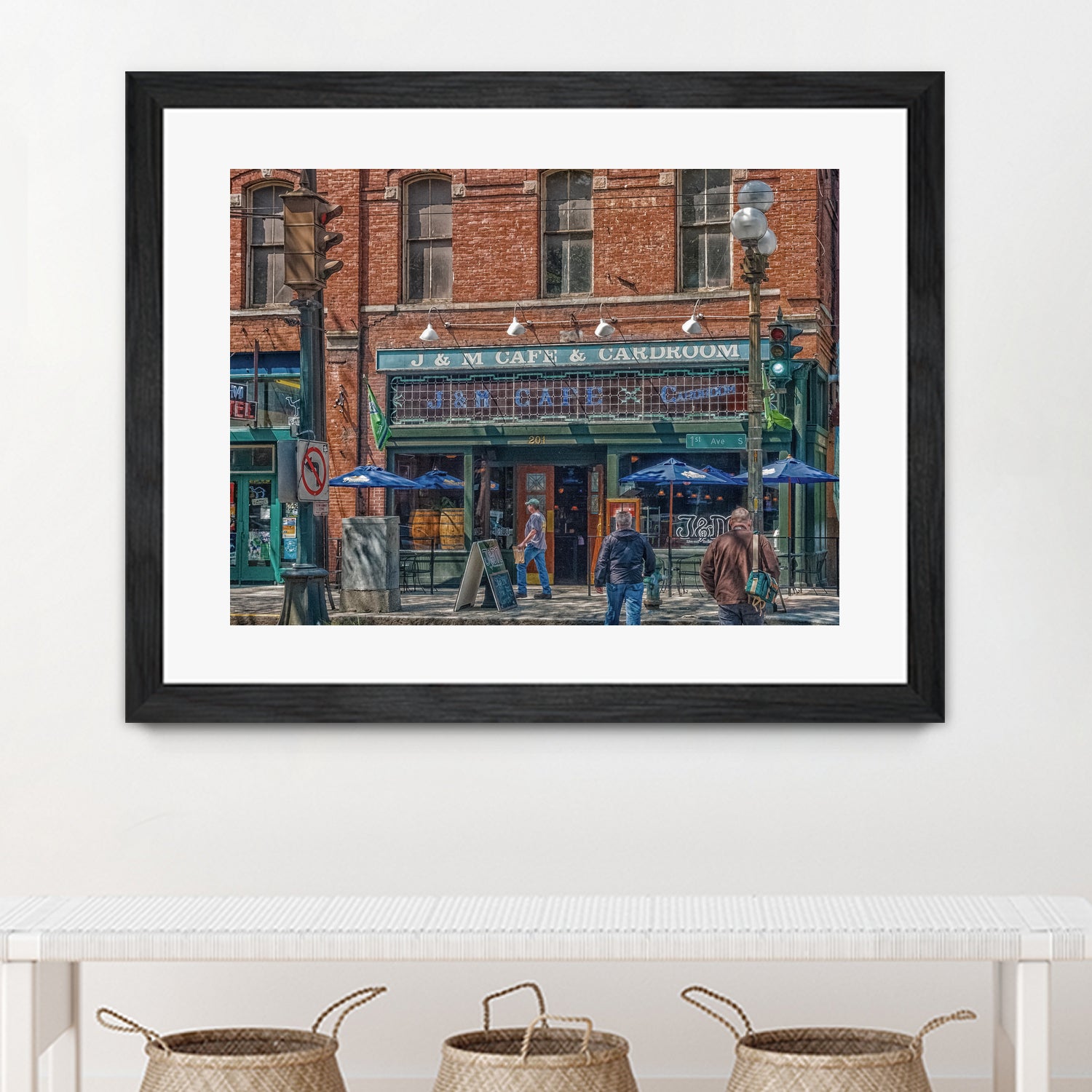 J&M Cafe and Cardroom by Darryl Brooks on GIANT ART - blue photo illustration