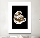 The Great Wave off Coffee by Afif Quilimo on GIANT ART - black digital painting