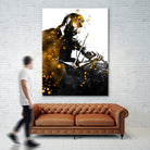 Violin music art gold and black #violin #music by Justyna Jaszke on GIANT ART - black digital painting