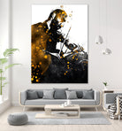 Violin music art gold and black #violin #music by Justyna Jaszke on GIANT ART - black digital painting