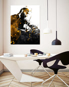 Violin music art gold and black #violin #music by Justyna Jaszke on GIANT ART - black digital painting