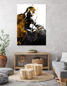 Violin music art gold and black #violin #music by Justyna Jaszke on GIANT ART - black digital painting