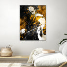 Violin music art gold and black #violin #music by Justyna Jaszke on GIANT ART - black digital painting