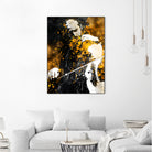 Violin music art gold and black #violin #music by Justyna Jaszke on GIANT ART - black digital painting