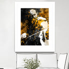 Violin music art gold and black #violin #music by Justyna Jaszke on GIANT ART - black digital painting