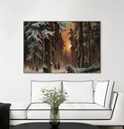 Sunset in the Frozen Winter Forest by Retno Asih Mustakimah on GIANT ART - black digital painting