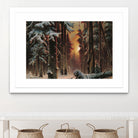 Sunset in the Frozen Winter Forest by Retno Asih Mustakimah on GIANT ART - black digital painting