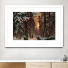 Sunset in the Frozen Winter Forest by Retno Asih Mustakimah on GIANT ART - black digital painting