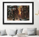 Sunset in the Frozen Winter Forest by Retno Asih Mustakimah on GIANT ART - black digital painting