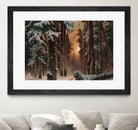 Sunset in the Frozen Winter Forest by Retno Asih Mustakimah on GIANT ART - black digital painting