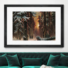 Sunset in the Frozen Winter Forest by Retno Asih Mustakimah on GIANT ART - black digital painting