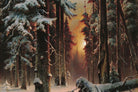 Sunset in the Frozen Winter Forest by Retno Asih Mustakimah on GIANT ART - black digital painting