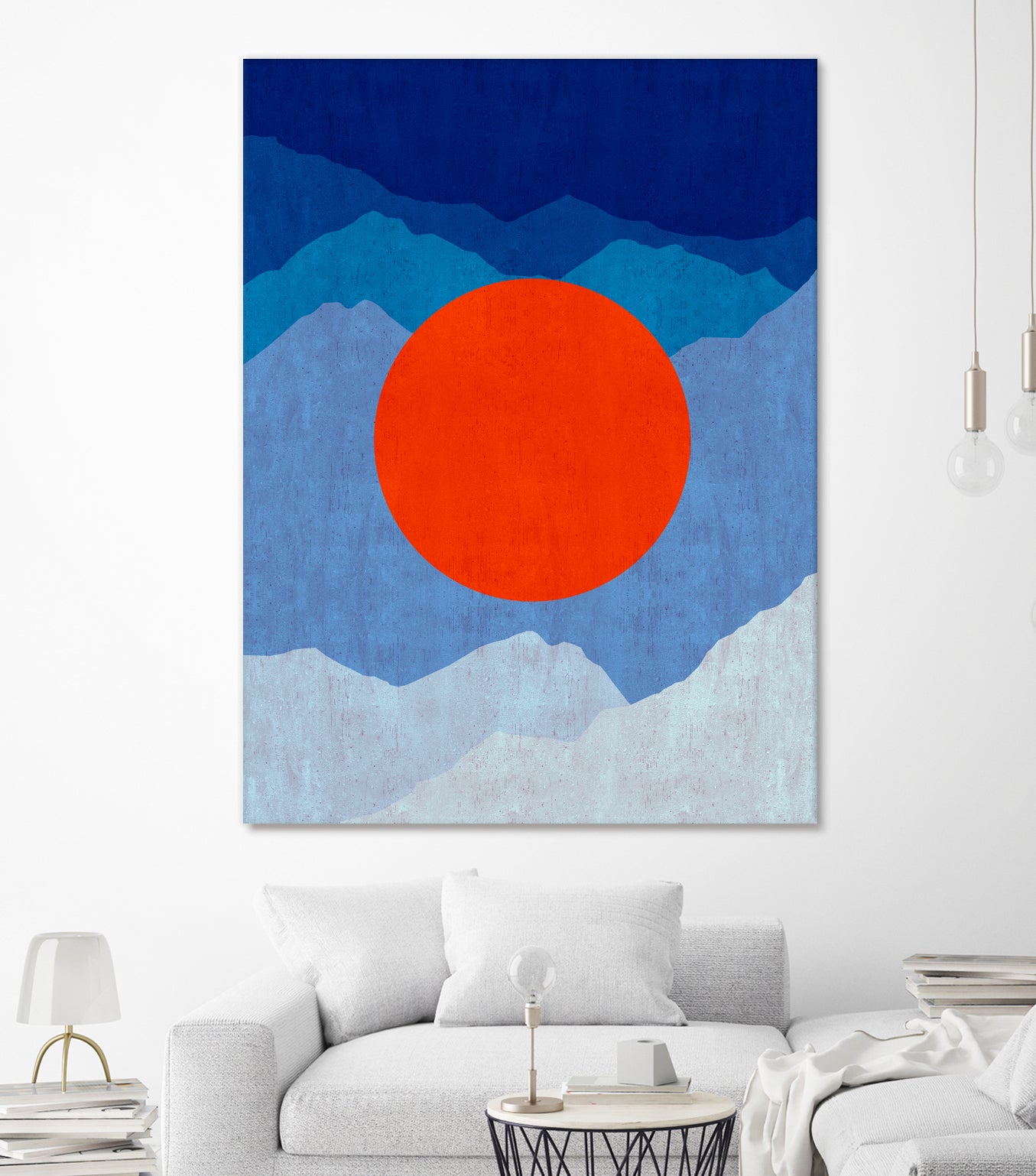 Minimalist landscape II by Vitor Costa on GIANT ART - blue digital painting