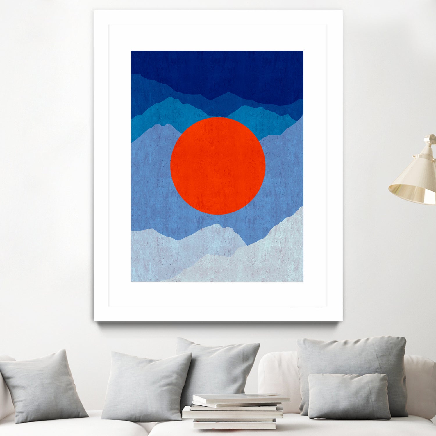 Minimalist landscape II by Vitor Costa on GIANT ART - blue digital painting