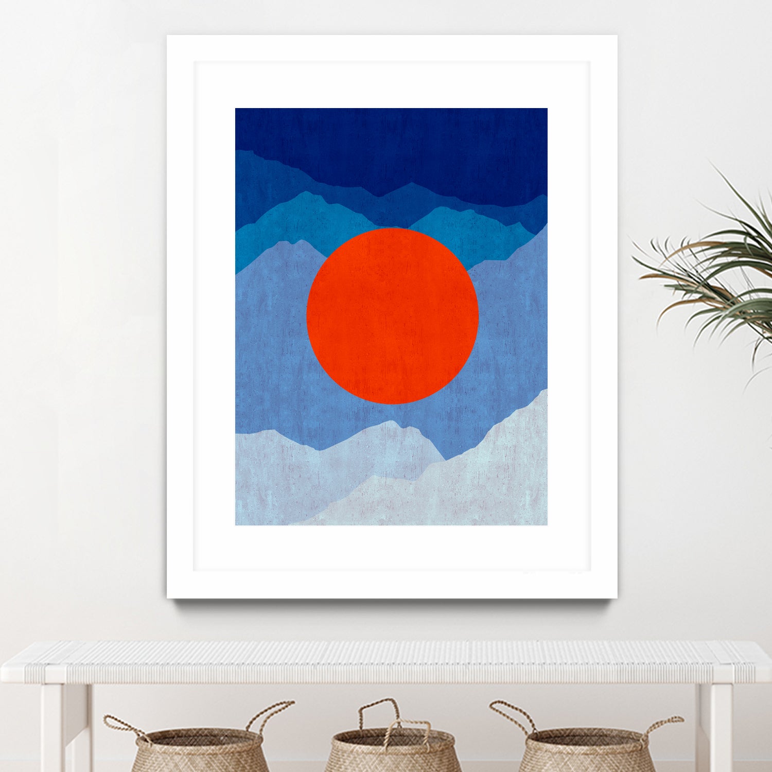 Minimalist landscape II by Vitor Costa on GIANT ART - blue digital painting