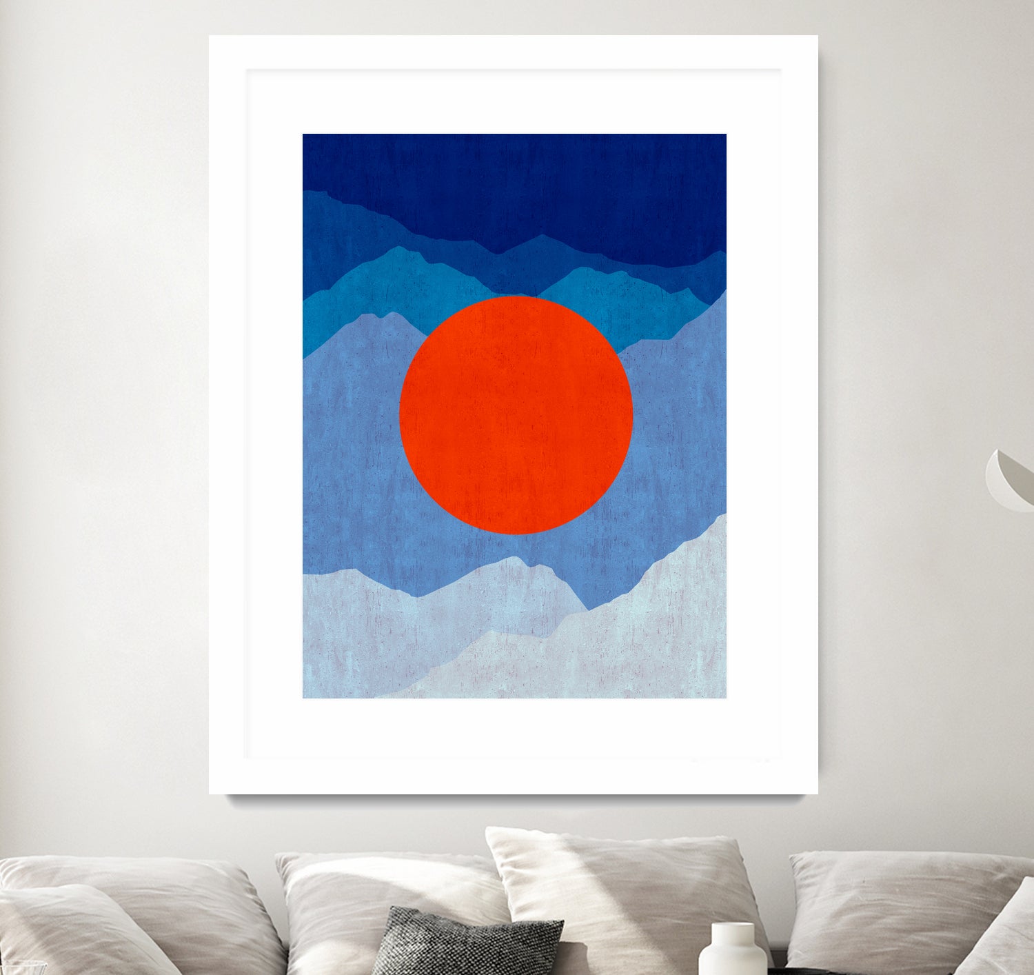 Minimalist landscape II by Vitor Costa on GIANT ART - blue digital painting