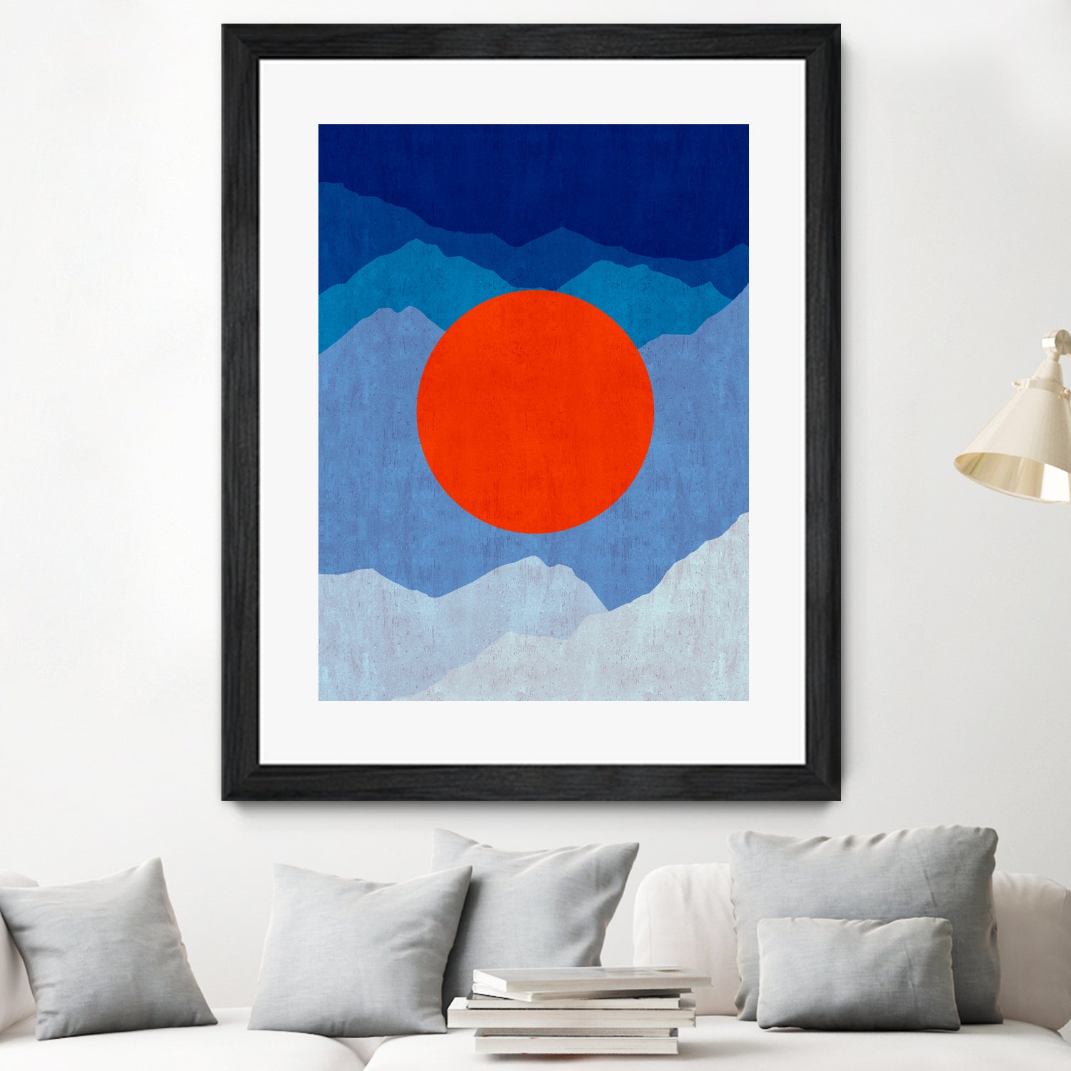 Minimalist landscape II by Vitor Costa on GIANT ART - blue digital painting