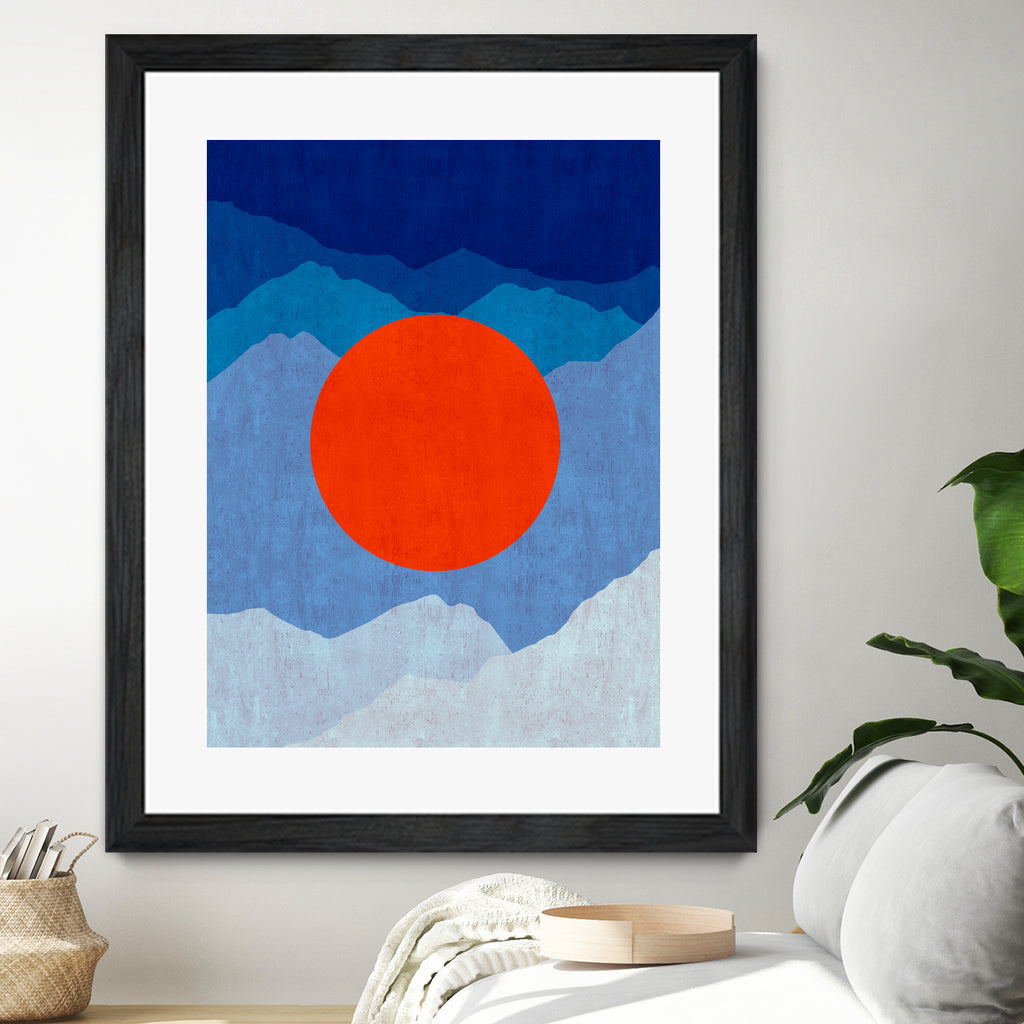 Minimalist landscape II by Vitor Costa on GIANT ART - blue digital painting