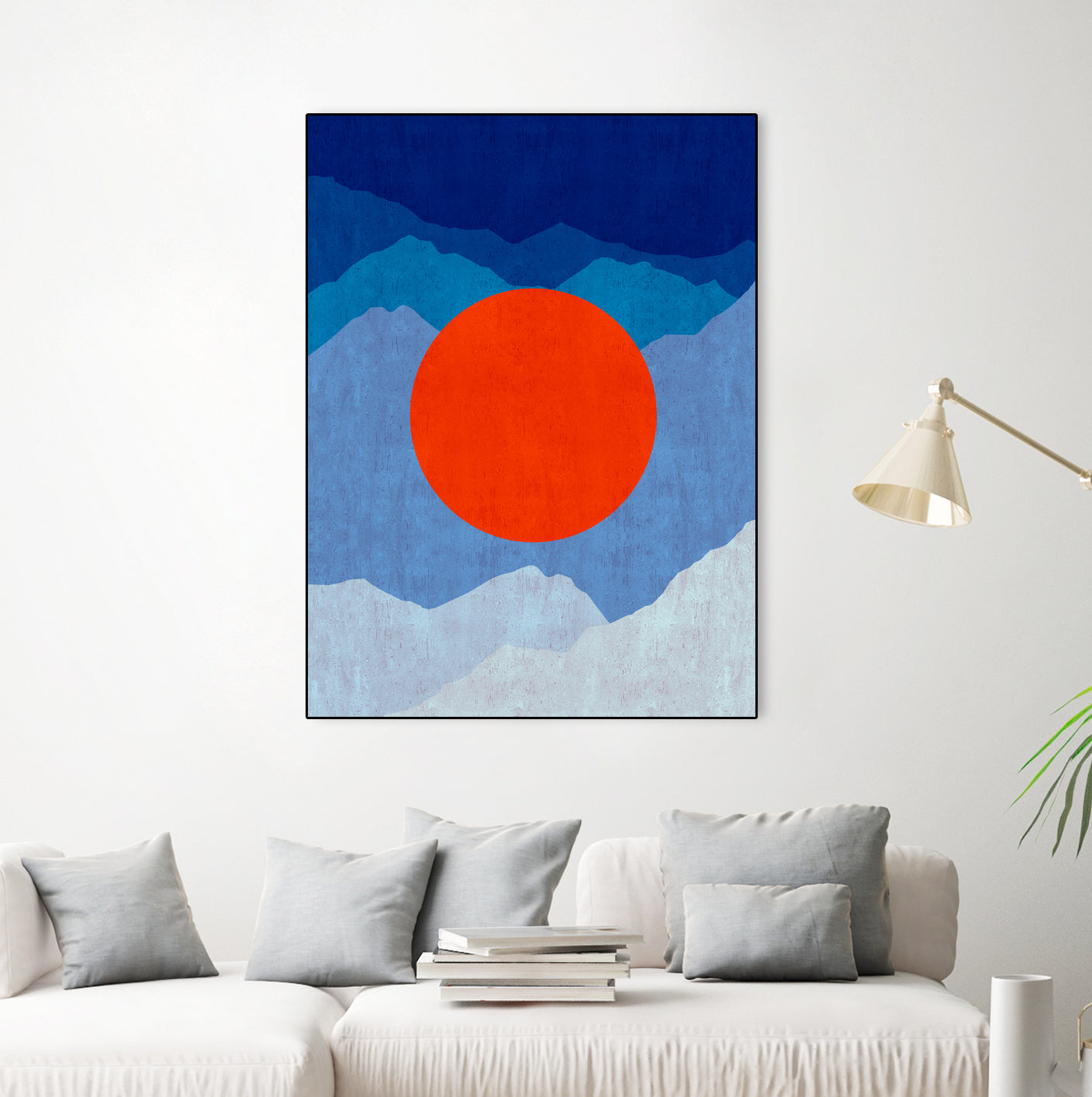 Minimalist landscape II by Vitor Costa on GIANT ART - blue digital painting