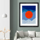 Minimalist landscape II by Vitor Costa on GIANT ART - blue digital painting