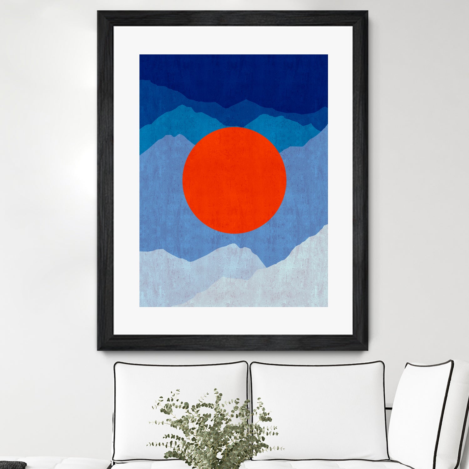 Minimalist landscape II by Vitor Costa on GIANT ART - blue digital painting