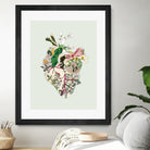 Vinatge Botanical Heart - Green by Bianca Green on GIANT ART - green digital drawing