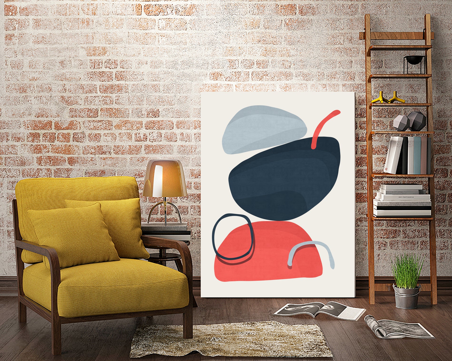 Abstract XIV by Vitor Costa on GIANT ART - blue digital painting