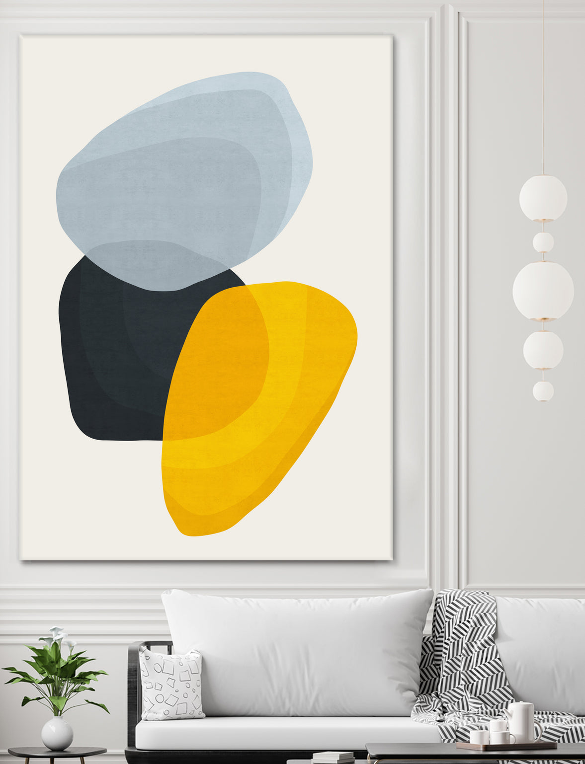 Abstract XVII by Vitor Costa on GIANT ART - yellow digital painting