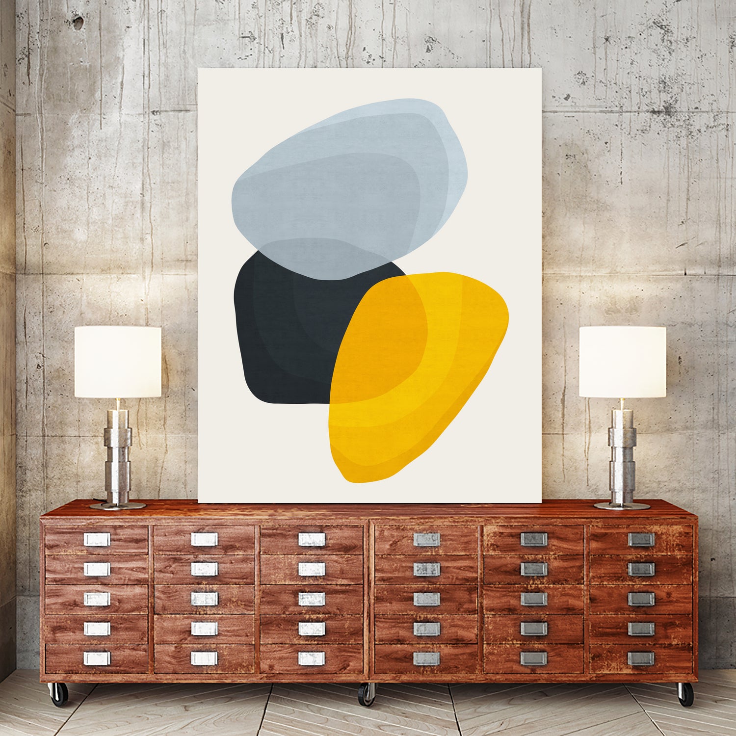 Abstract XVII by Vitor Costa on GIANT ART - yellow digital painting