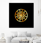 Black Sun symbol in gold- Schwarze Sonne by Shawlin Mohd on GIANT ART - brown digital drawing