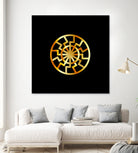 Black Sun symbol in gold- Schwarze Sonne by Shawlin Mohd on GIANT ART - brown digital drawing