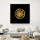 Black Sun symbol in gold- Schwarze Sonne by Shawlin Mohd on GIANT ART - brown digital drawing