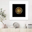 Black Sun symbol in gold- Schwarze Sonne by Shawlin Mohd on GIANT ART - brown digital drawing