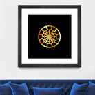 Black Sun symbol in gold- Schwarze Sonne by Shawlin Mohd on GIANT ART - brown digital drawing