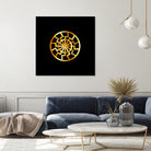 Black Sun symbol in gold- Schwarze Sonne by Shawlin Mohd on GIANT ART - brown digital drawing