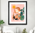 Tropical Yoga by Uma Gokhale on GIANT ART - orange digital painting