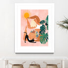 Tropical Yoga by Uma Gokhale on GIANT ART - orange digital painting