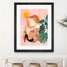 Tropical Yoga by Uma Gokhale on GIANT ART - orange digital painting