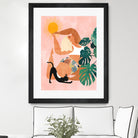 Tropical Yoga by Uma Gokhale on GIANT ART - orange digital painting