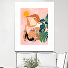 Tropical Yoga by Uma Gokhale on GIANT ART - orange digital painting