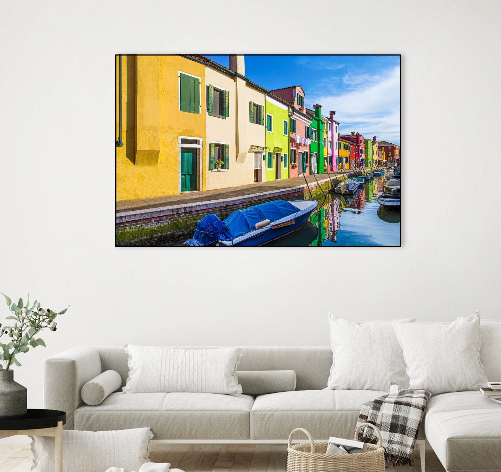 Boats in Burano by Darryl Brooks on GIANT ART - blue photo illustration