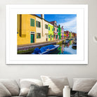 Boats in Burano by Darryl Brooks on GIANT ART - blue photo illustration