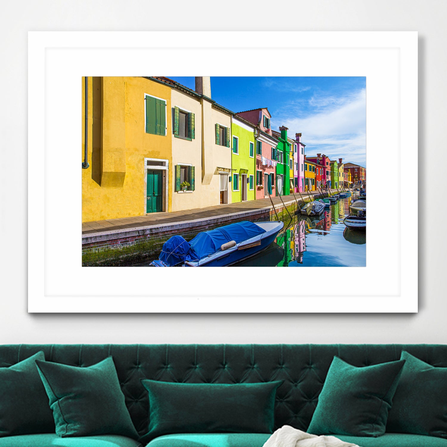 Boats in Burano by Darryl Brooks on GIANT ART - blue photo illustration